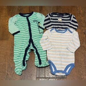 Baby Boy 6 month long sleeve stripes bundle